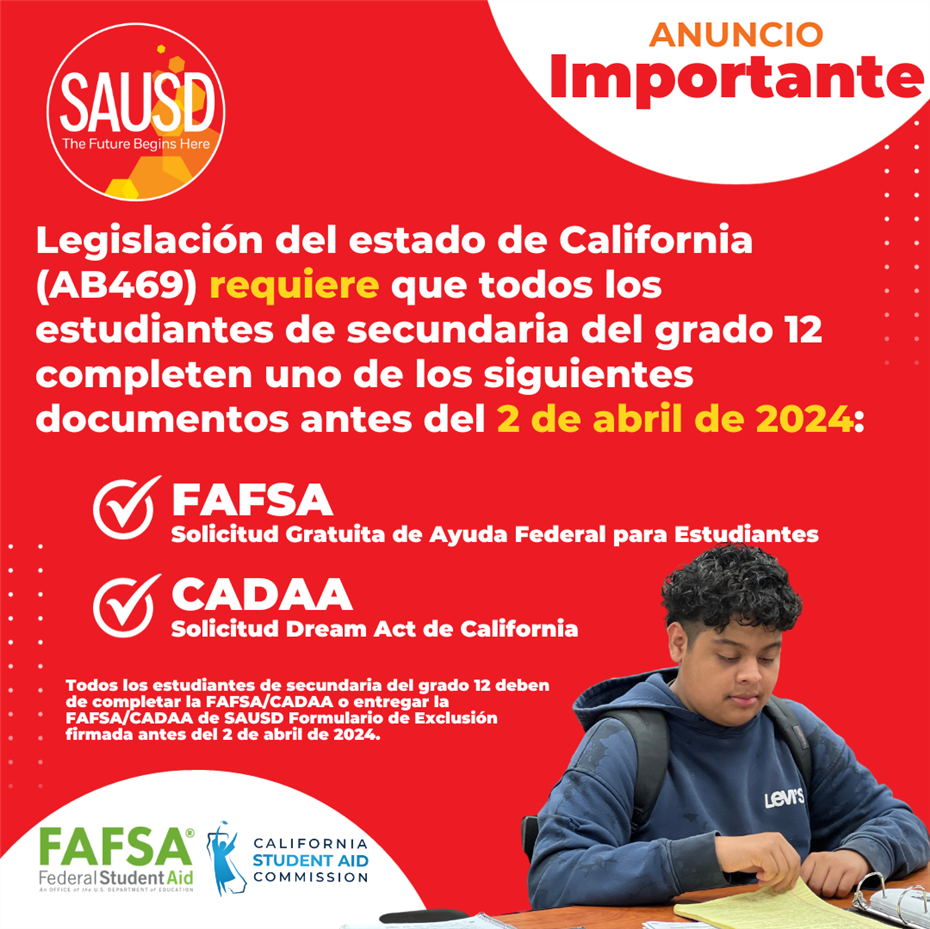 FAFSA Reminder 2024 - Spanish